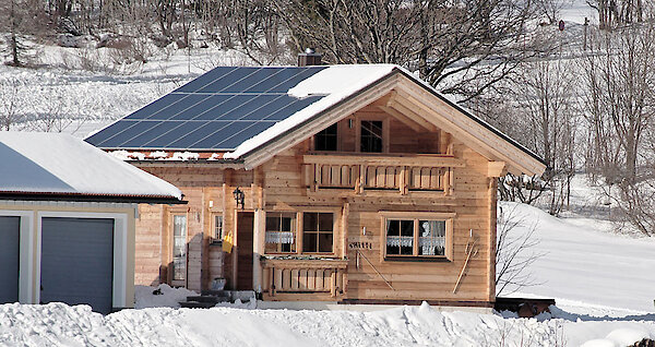 Holzblockhaus Auenweg - Winter in Finsterau